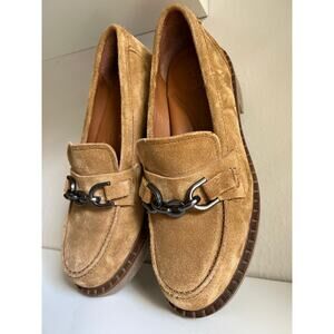 Gentle Souls Suede Horsebit Loafers Tan Chunky Platform Lug Sole Women’s 7